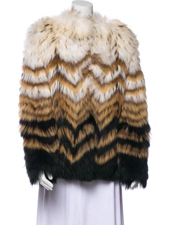 Theory Fur Striped Fur Jacket