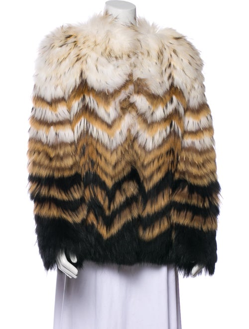 Theory Fur Striped Fur Jacket