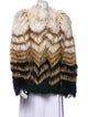 Theory Fur Striped Fur Jacket