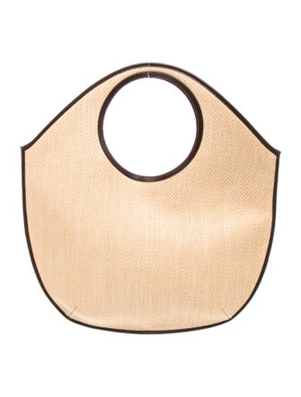 Theory Raffia Top Handle Bag