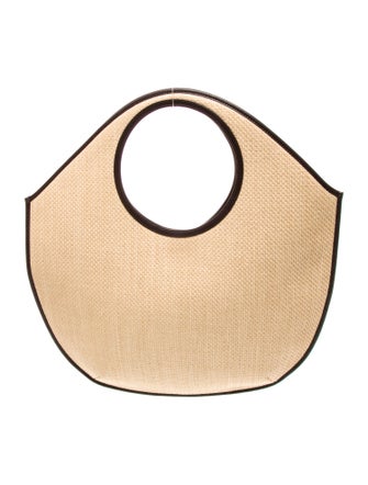 Theory Raffia Top Handle Bag