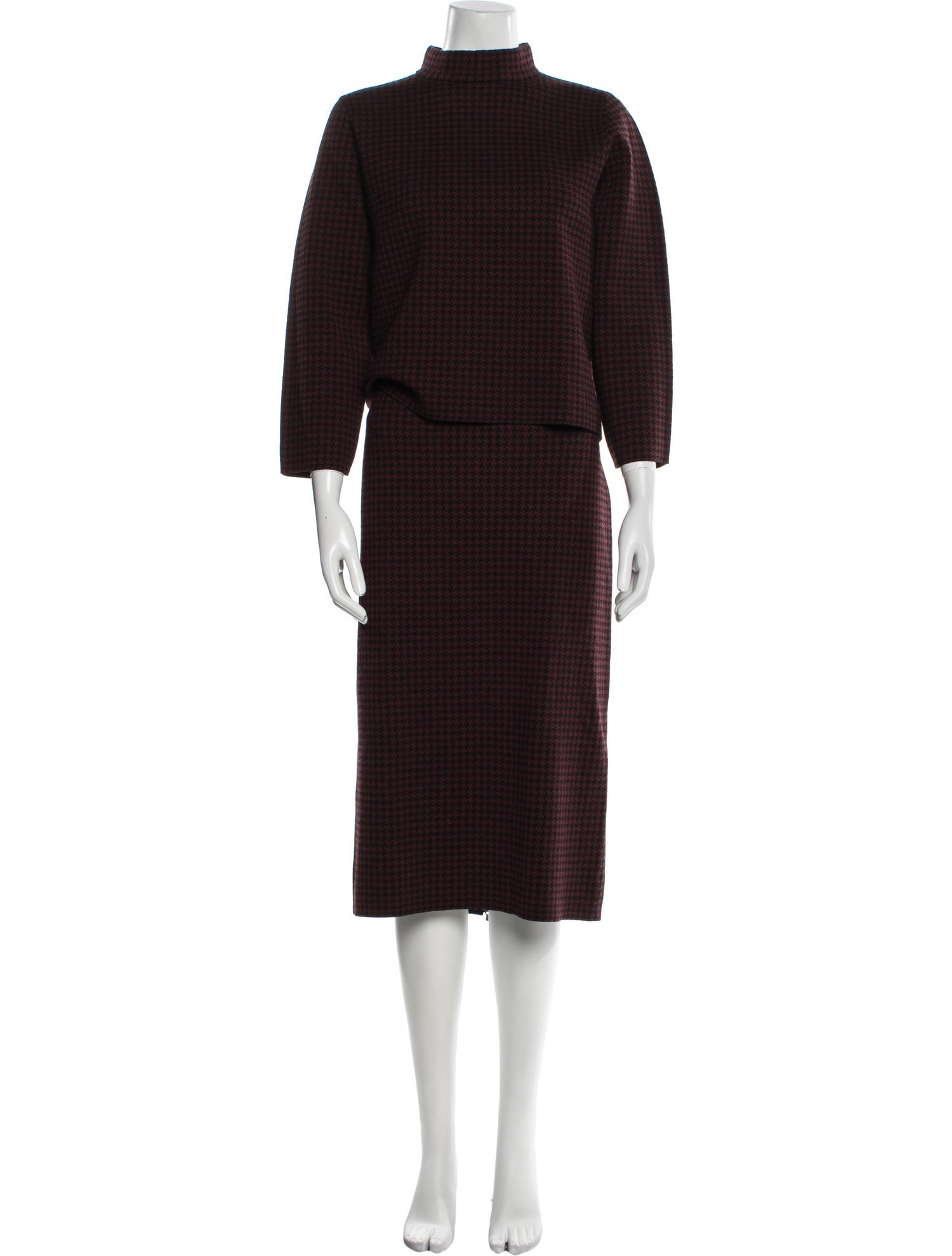 Theory Wool Patterned Skirt Set