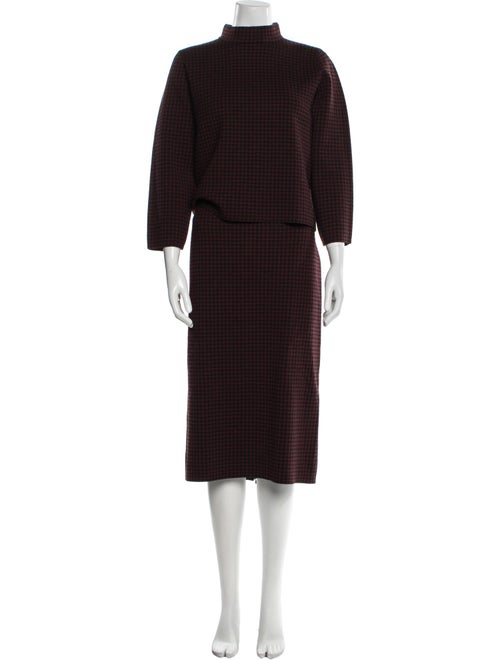 Theory Wool Patterned Skirt Set