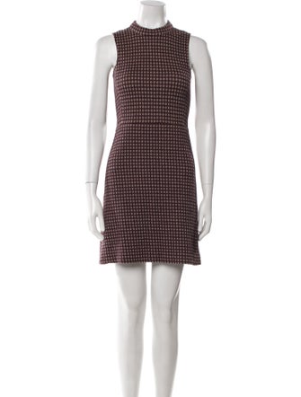 Theory Plaid Print Mini Dress