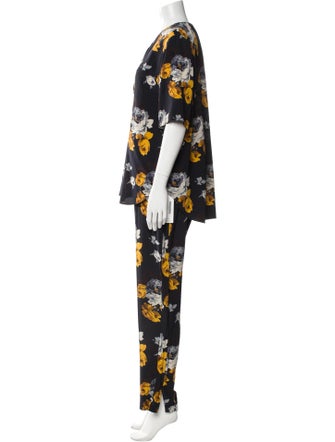 Theory Silk Printed Pant Set