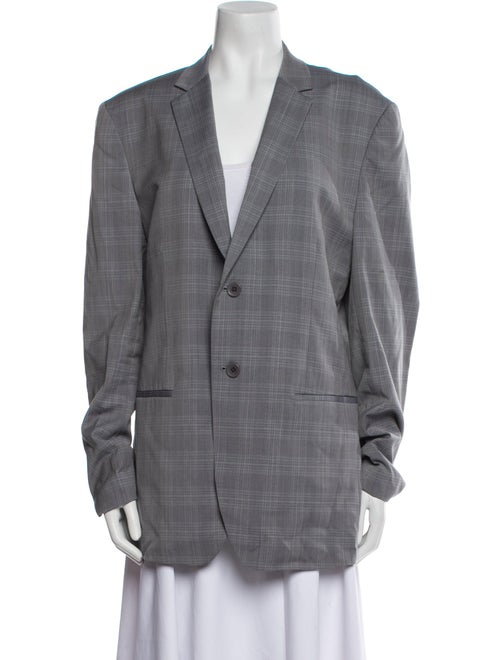 Theory Wool Plaid Print Blazer