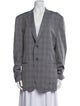 Theory Wool Plaid Print Blazer