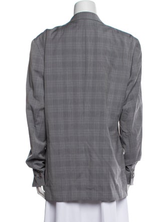 Theory Wool Plaid Print Blazer