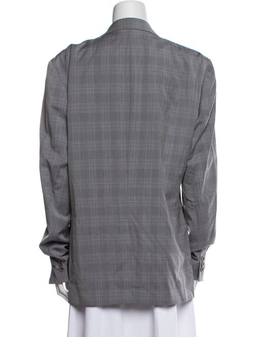 Theory Wool Plaid Print Blazer