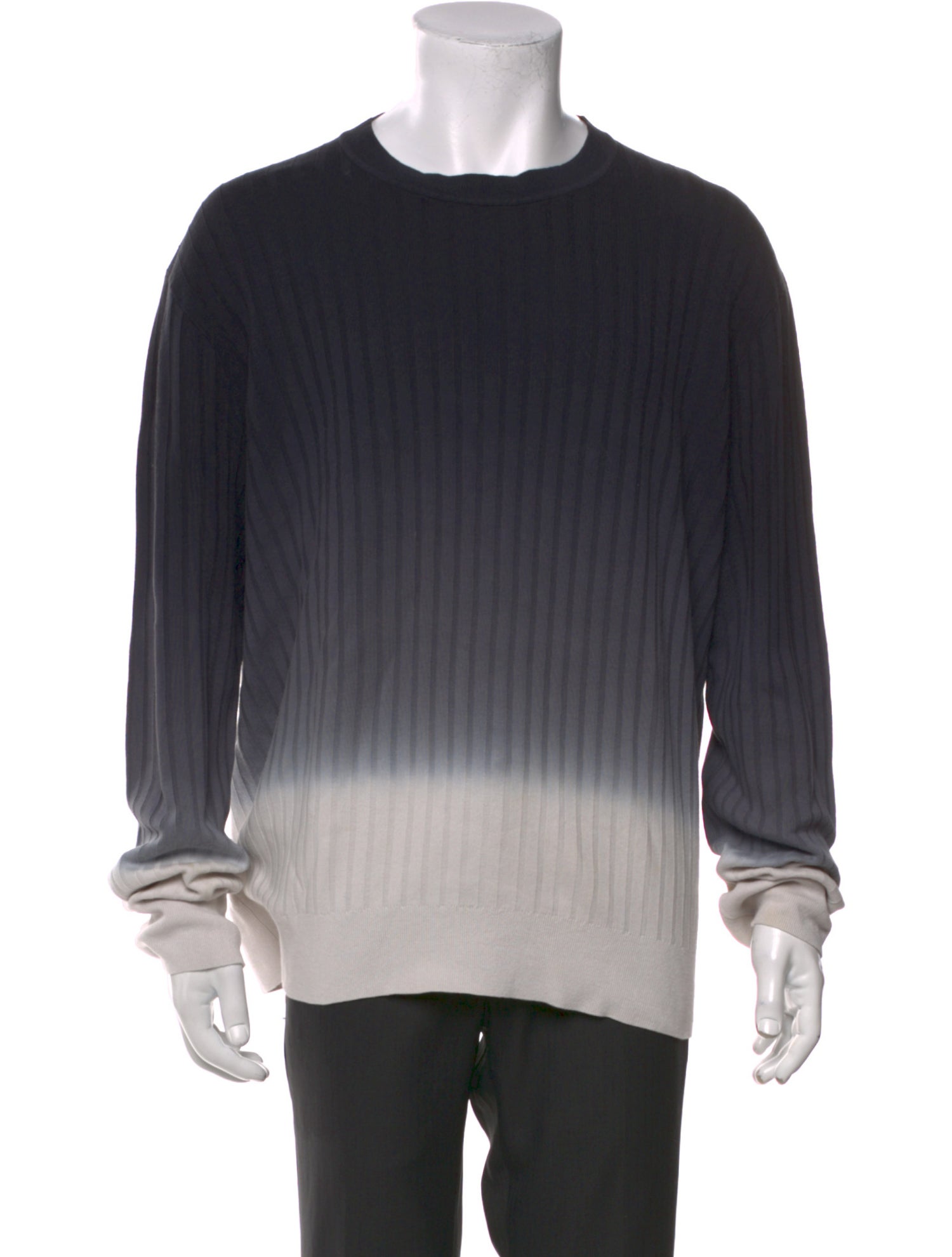Theory Colorblock Pattern Crew Neck Sweatshirt