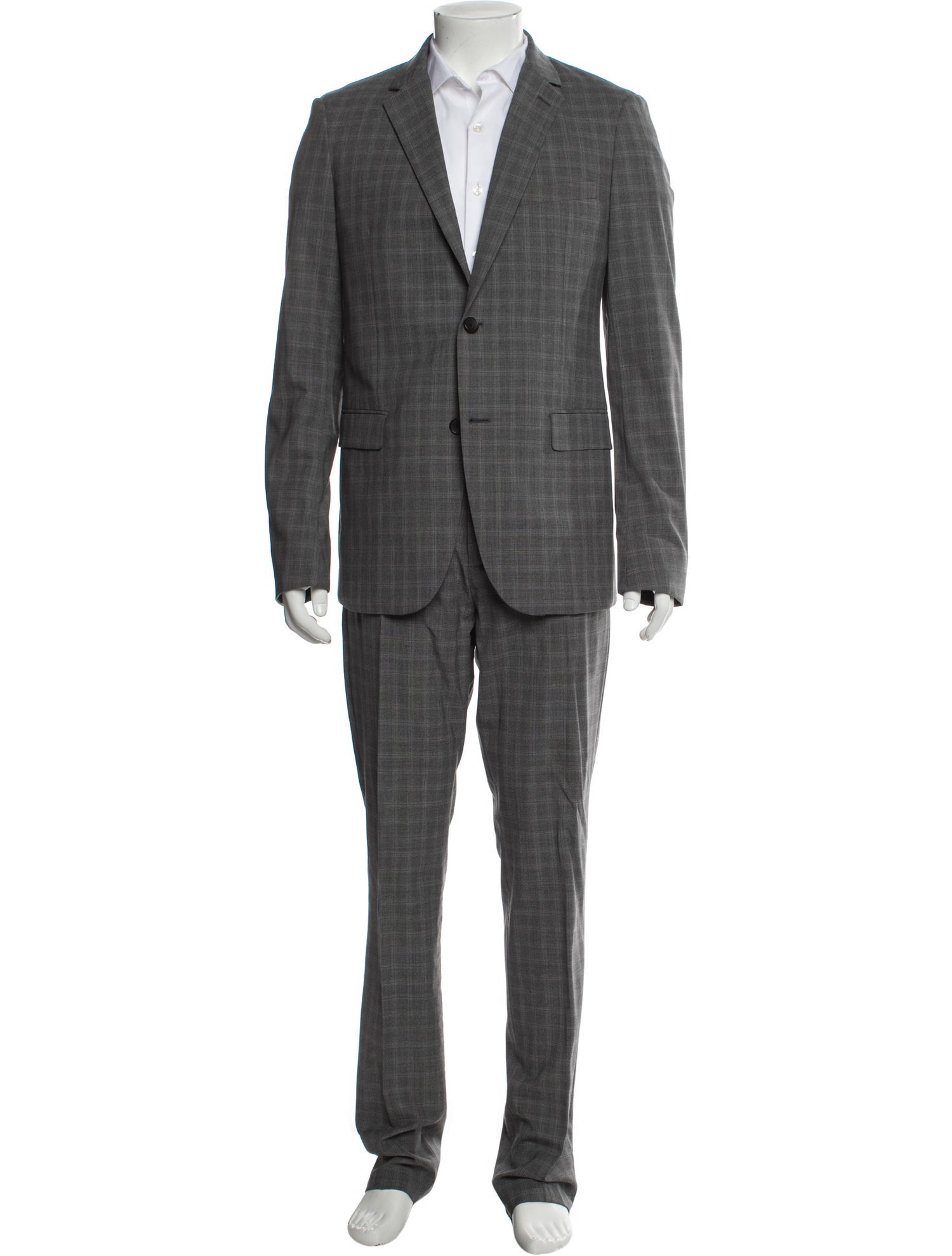 Theory Wool Plaid Print Two-Piece Blazer