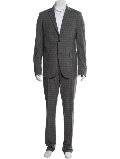 Theory Wool Plaid Print Two-Piece Blazer