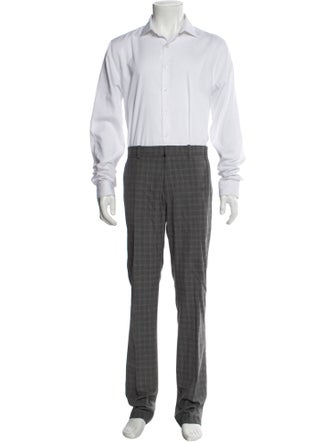 Theory Wool Plaid Print Two-Piece Blazer