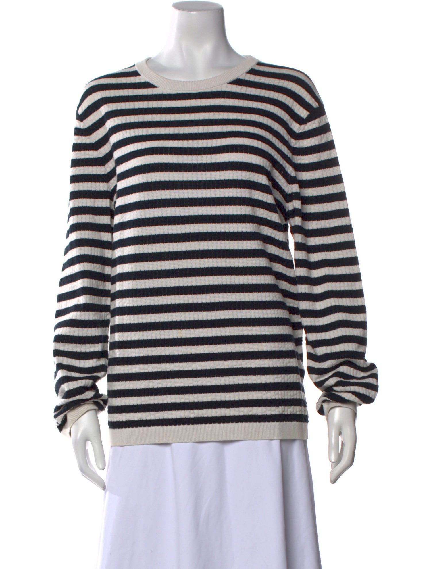 Theory Striped Crew Neck Sweater