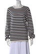 Theory Striped Crew Neck Sweater