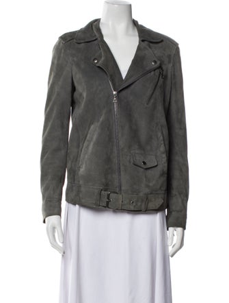 Theory Suede Biker Jacket
