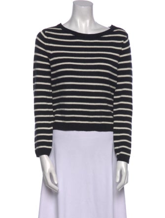 Theory Striped Bateau Neckline Sweater