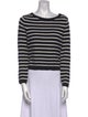Theory Striped Bateau Neckline Sweater