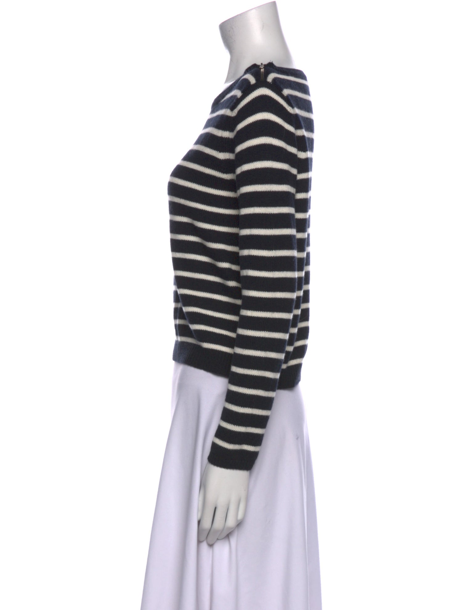 Theory Striped Bateau Neckline Sweater