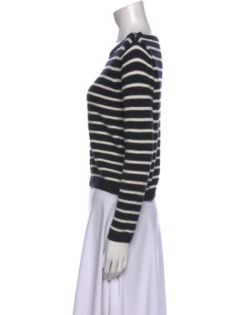 Theory Striped Bateau Neckline Sweater