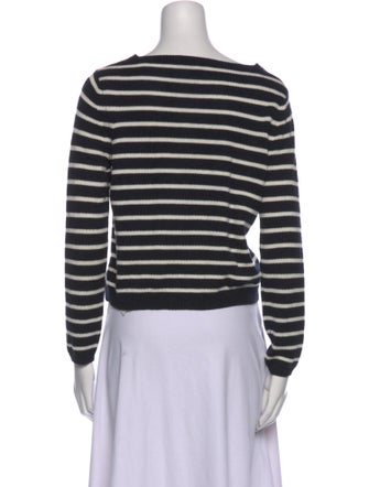 Theory Striped Bateau Neckline Sweater
