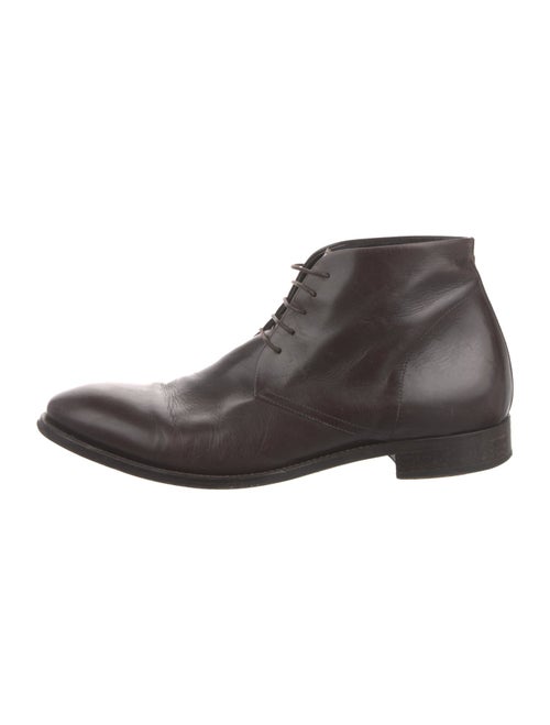 Theory Leather Lace-Up Boots