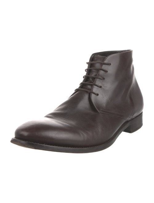 Theory Leather Lace-Up Boots