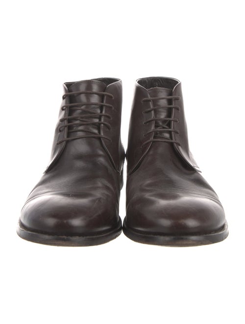 Theory Leather Lace-Up Boots