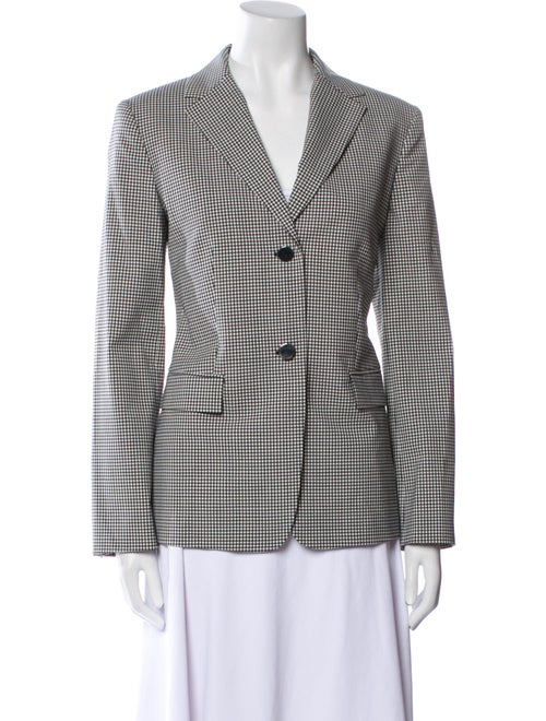 Theory Virgin Wool Plaid Print Blazer