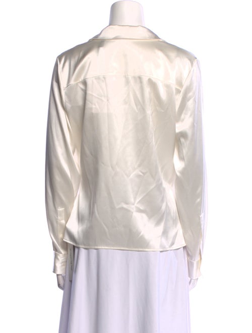 Theory Satin V-Neck Button-Up Top