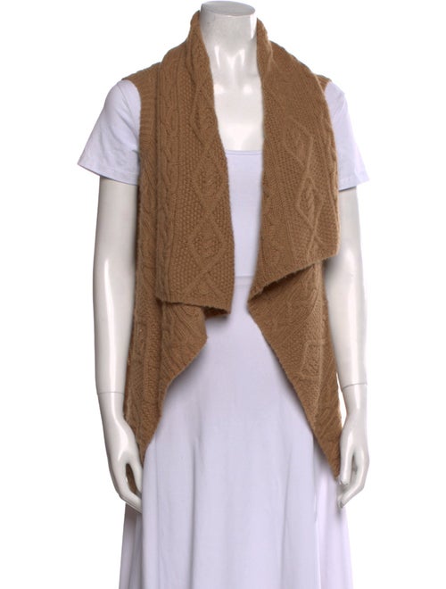 Theory Camel Hair Open Front Sweater