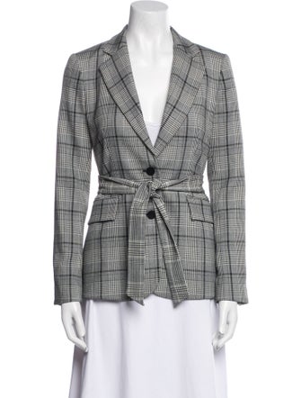 Theory Plaid Print Blazer