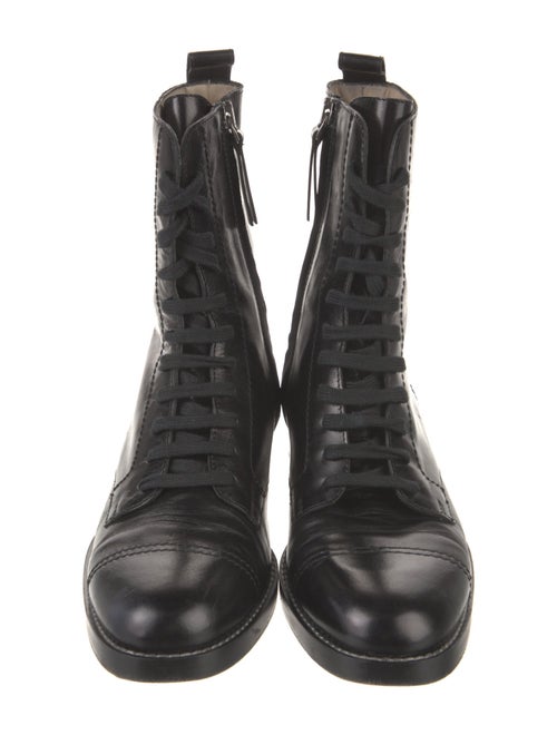 Theory Leather Combat Boots