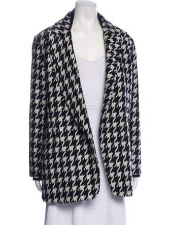 Theory Virgin Wool Houndstooth Print Coat