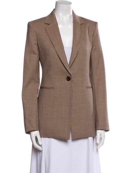 Theory Virgin Wool Plaid Print Blazer