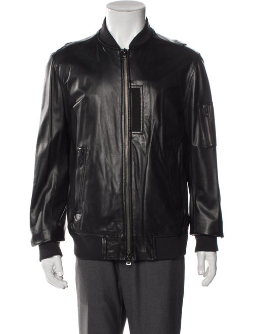 Theory Leather Bomber Jacket