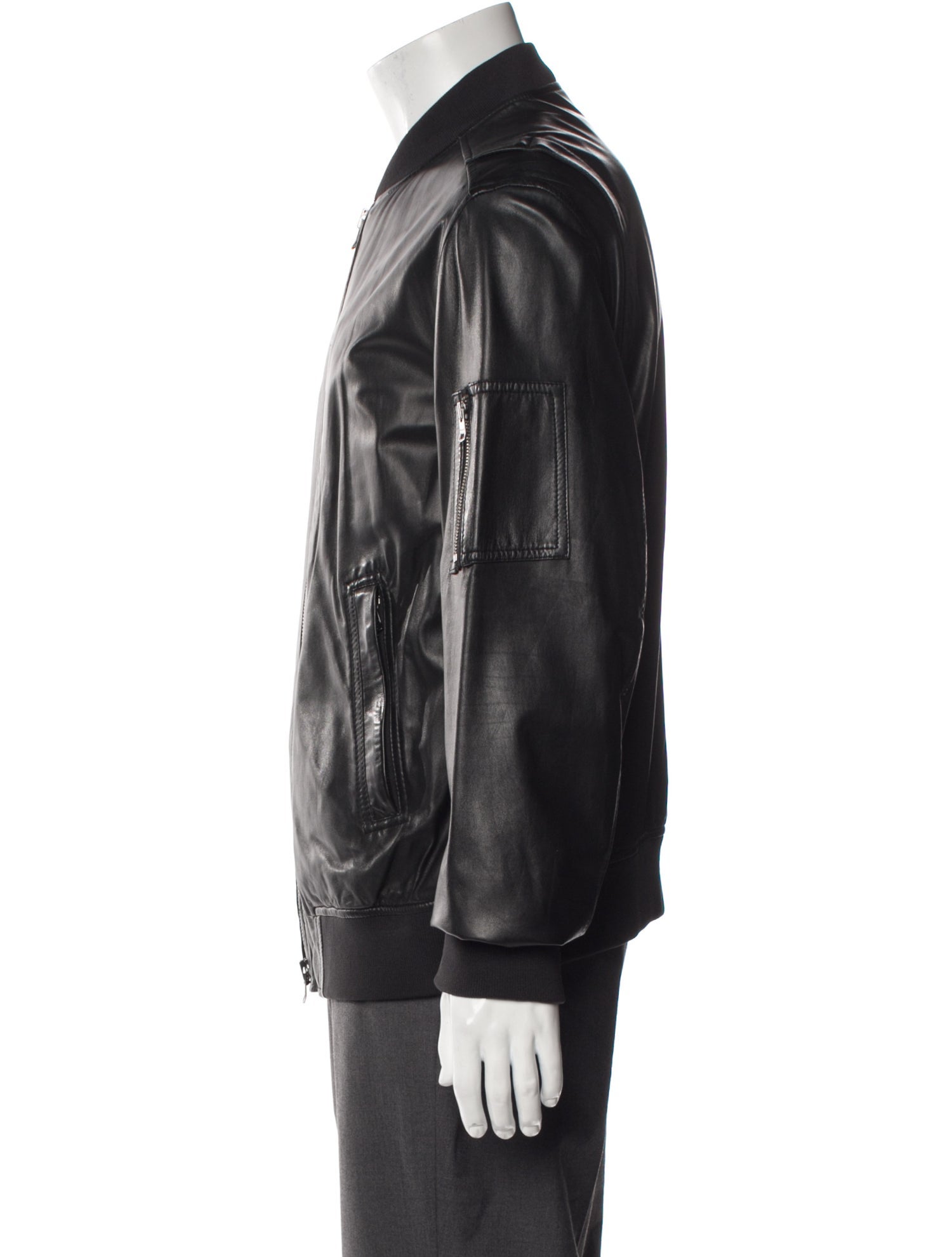 Theory Leather Bomber Jacket