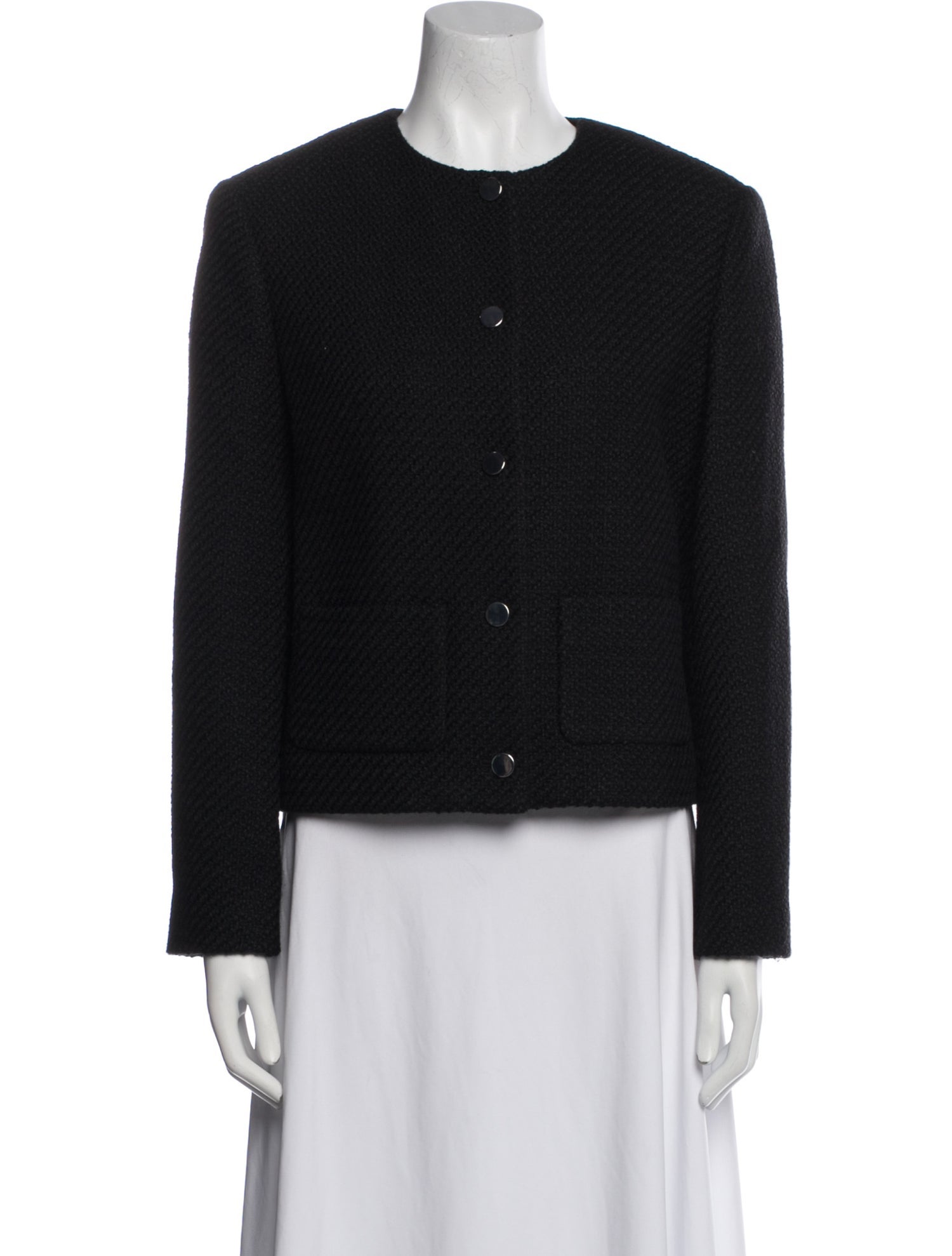 Theory Wool Tweed Pattern Evening Jacket