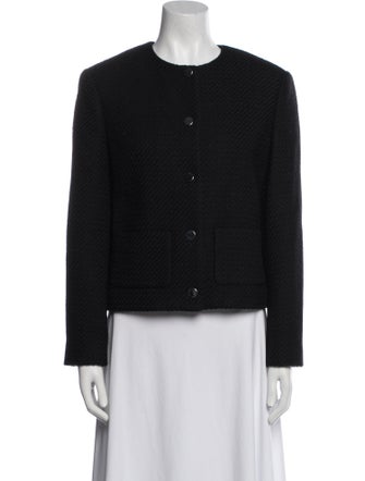 Theory Wool Tweed Pattern Evening Jacket