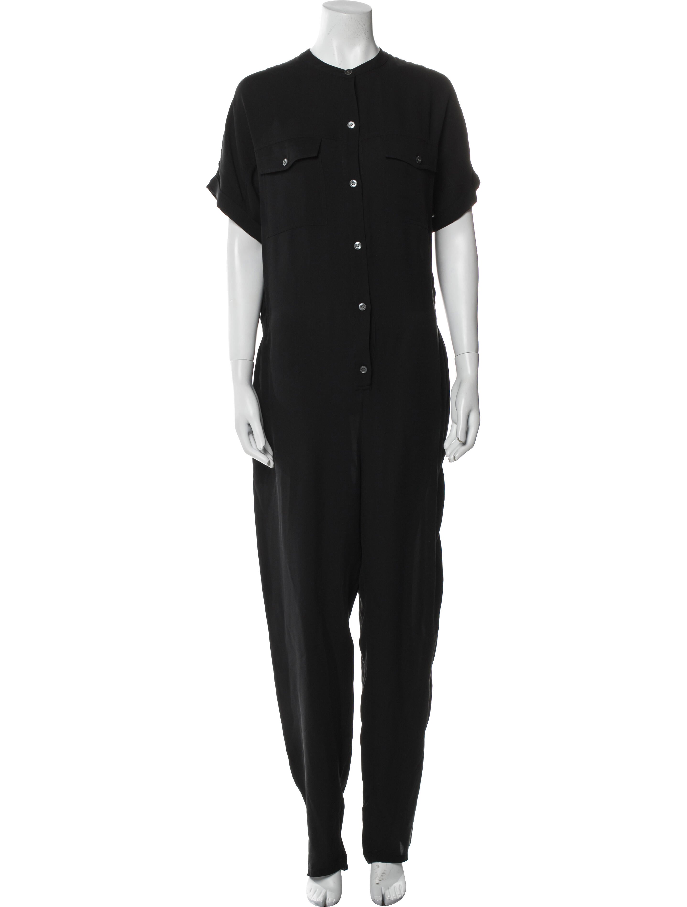 Theory Silk Crew Neck Jumpsuit