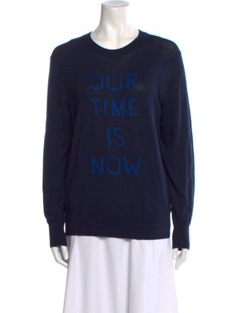 Theory Graphic Print Scoop Neck Sweater