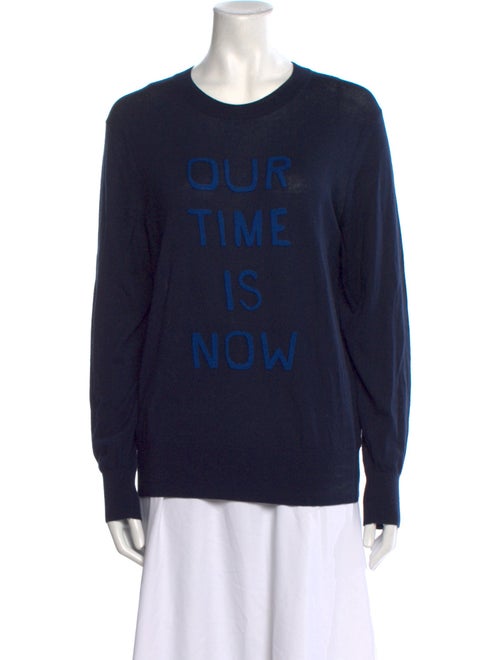 Theory Graphic Print Scoop Neck Sweater