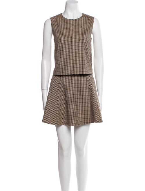 Theory Plaid Print Skirt Set