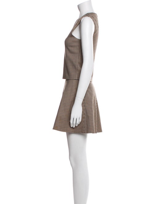 Theory Plaid Print Skirt Set