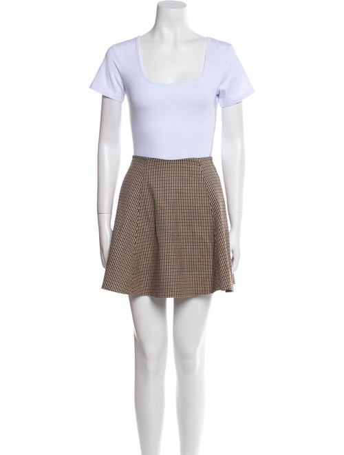 Theory Plaid Print Skirt Set