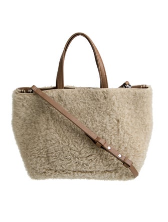 Theory Shearling Shoulder Bag