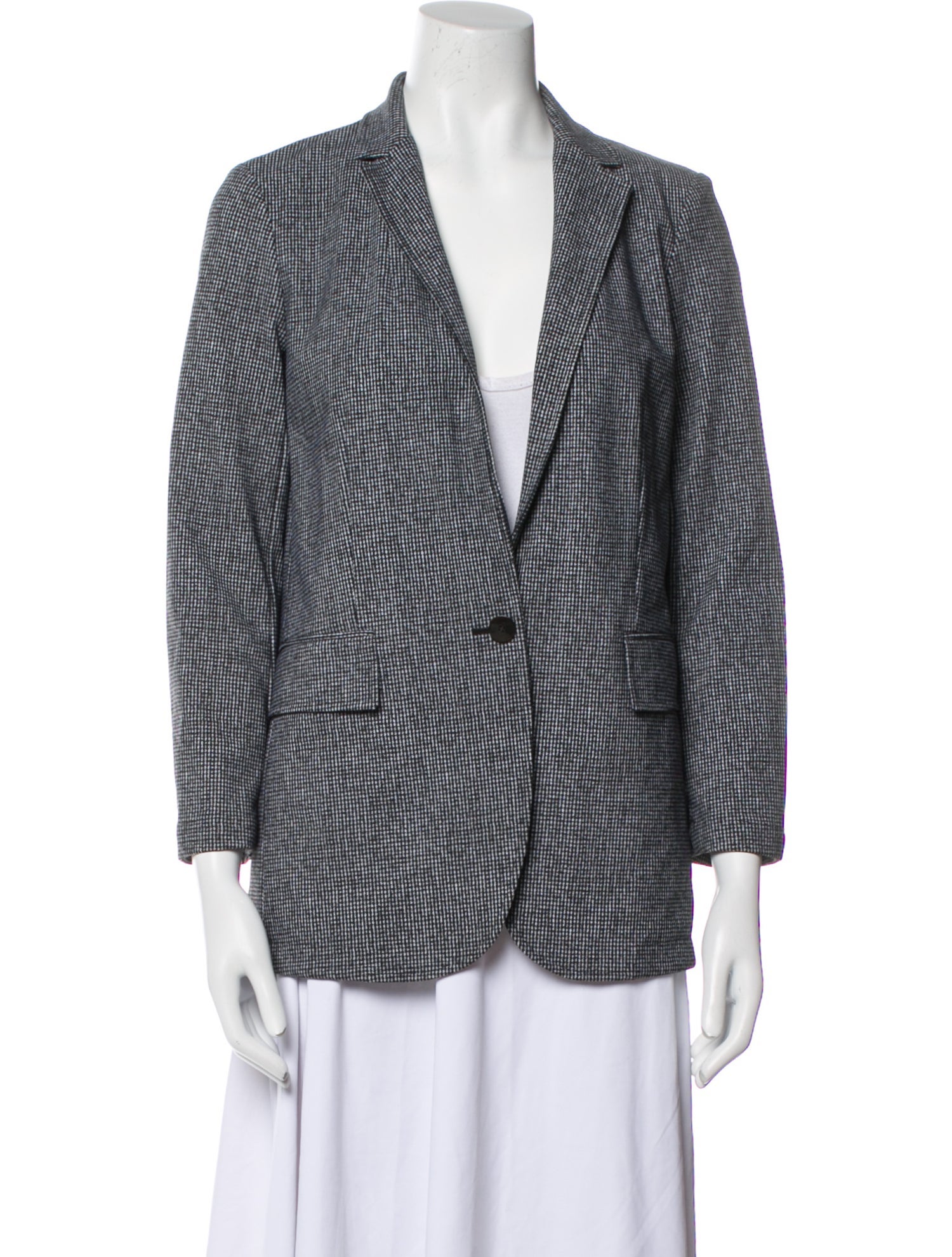 Theory Plaid Print Blazer