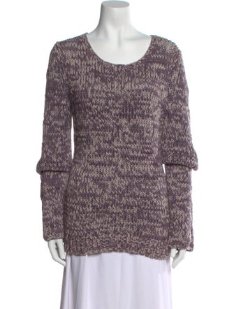Theory Tweed Pattern Scoop Neck Sweater