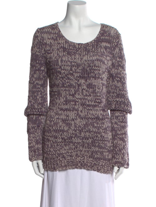 Theory Tweed Pattern Scoop Neck Sweater