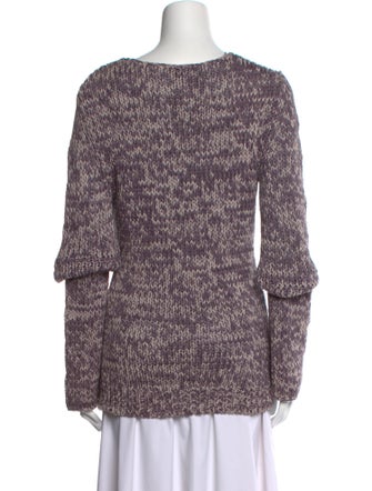 Theory Tweed Pattern Scoop Neck Sweater